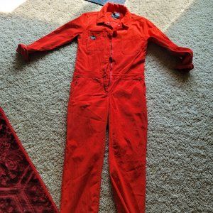 Wildfang red coverall size small, worn 3 times
